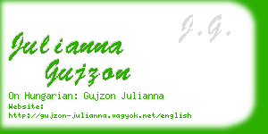 julianna gujzon business card
